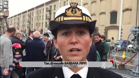 Arrivata al Porto Antico di Genova la cacciamine Chioggia: 