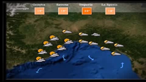 Le previsioni del tempo in Liguria per pomeriggio e sera