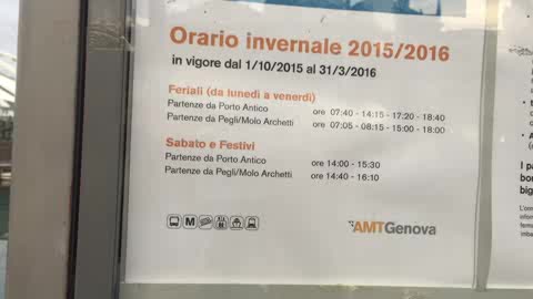 Pochi fondi per il trasporto pubblico locale, a rischio la navebus di Genova