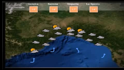 Previsioni del tempo per la Liguria per il 19 novembre