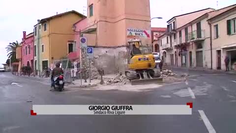 Dopo la tromba d'aria di ottobre, abbattuto un fabbricato a Riva Ligure