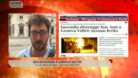 Bus in fiamme a Genova, il sindacato Orsa: 