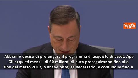 Francoforte, Draghi: 