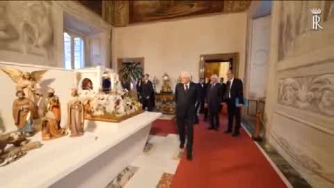 Mattarella alla mostra dei presepi d'Italia