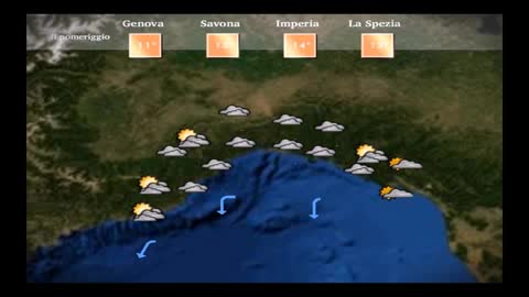 Le previsioni del tempo in Liguria per lunedì 14 dicembre