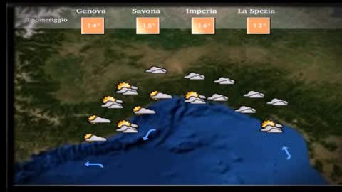 Le previsioni del tempo in Liguria per mercoledì 16 dicembre