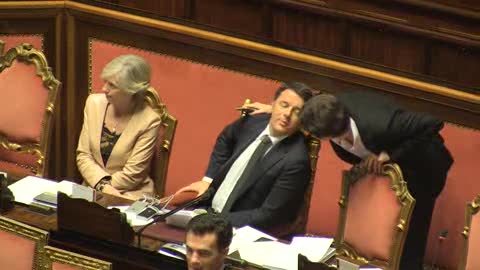 Renzi in aula: 