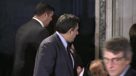 Tori e Orlando ridono e scherzano alla cerimonia degli auguri di Natale al Quirinale