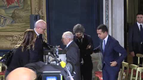 Grillini, Fico, D'inca e Di Maio al Quirinale con il giudice Modugno