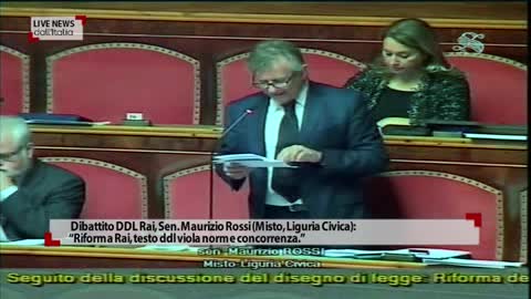 Riforma Rai, l'intervento del senatore Rossi in aula (1)