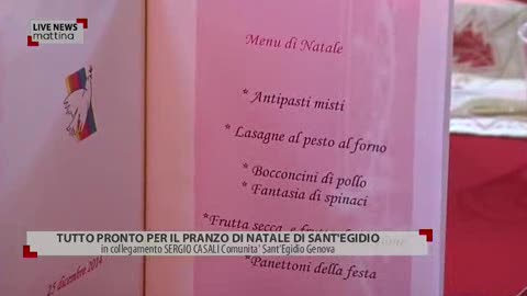 Tutto pronto per il pranzo di Natale della comunità Sant'Egidio