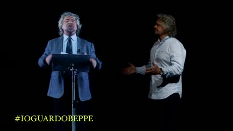 Il controdiscorso di Beppe Grillo: 