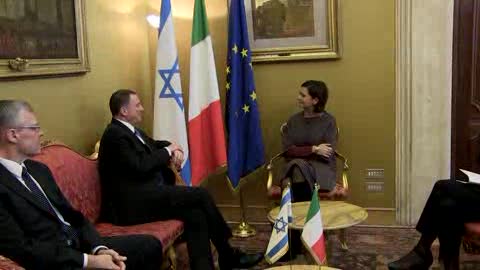 Boldrini incontra il presidente del Parlamento dello Stato d'Israele Edelstein