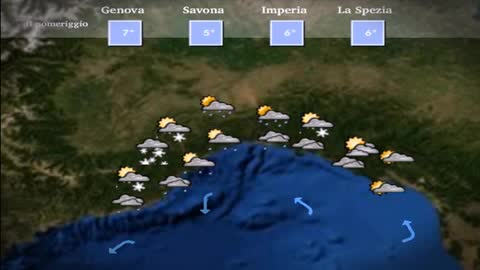 Le previsioni del tempo in Liguria per la giornata di oggi, 18 gennaio 2016