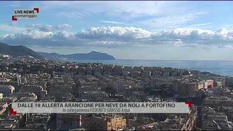 Dalle 18 allerta arancione per neve da Noli a Portofino, le indicazioni di Federico Grasso (Arpal)