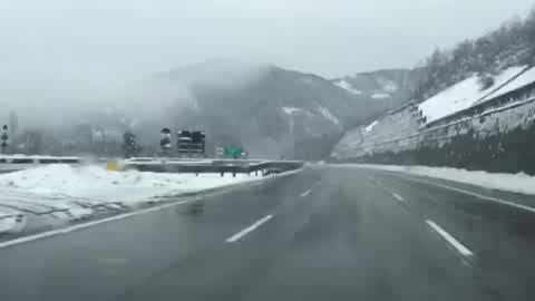 Neve in autostrada sulla A26 tra Genova e Masone (3)