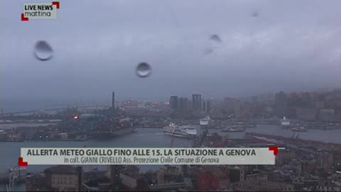 Allerta Gialla, pioggia intensa nella notte a Genova nel ponente