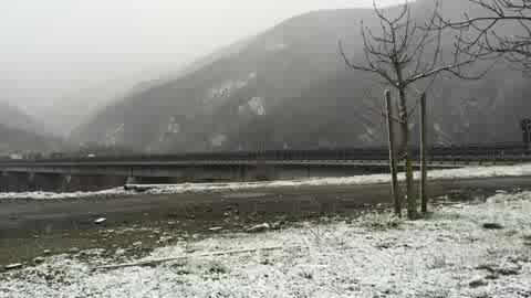 Nevicata intensa nella zona tra Pontremoli e Berceto 