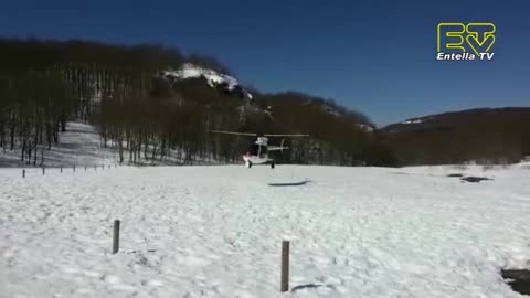 Elicottero precipita sul Prato della Cipolla a due passi dai bimbi in coda per lo skilift