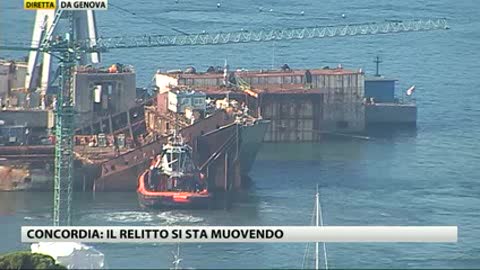 L'ultimo viaggio della Concordia, il relitto incomincia a muoversi