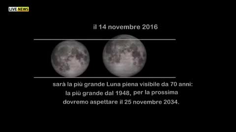 Il 14 novembre comparirà la luna piena più grande degli ultimo 70 anni