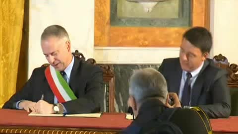 Patto per Genova, intervento del premier Matteo Renzi