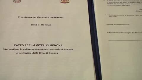 Patto per Genova, Renzi e Doria firmano un accordo da 110 milioni