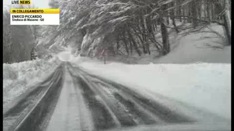 Allerta neve, la situazione alle 7.55 a Masone. Parla il sindaco