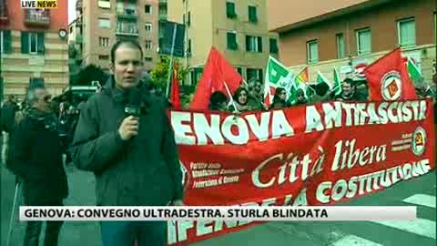 Ultradestre a Genova, presidio antifascista in piazza Ragazzi del '99: 