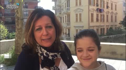 Genova e Papa Francesco - L'emozione di mamma Paola e della piccola Rachele: 