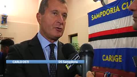 Arnuzzo premiato dal Samp Club Carige, il ds della Samp Osti: 