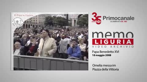 35 anni di Primocanale, l'omelia di Benedetto XVI nel 2008 in piazza della Vittoria