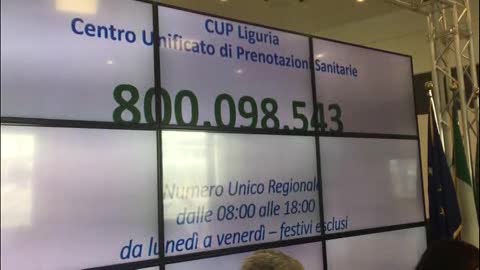 Dal 1 giugno il numero verde unico della Liguria (800 098 543) per prenotare visite ed esami