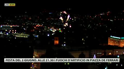 Il 2 giugno la Festa della Repubblica, fuochi d'artificio in piazza De Ferrari 