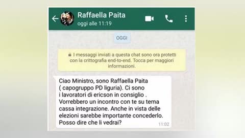 Ericsson, bufera sul Whatsapp di Paita: 