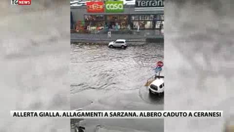 Maltempo in Liguria, allagamenti a Sarzana: caduti in un'ora 50 mm di pioggia