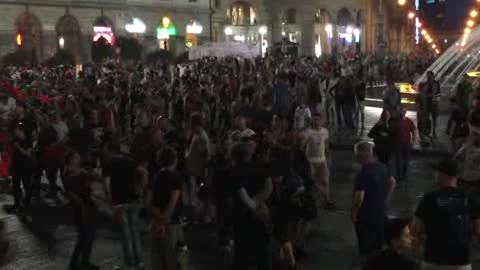 Corteo antifascista a Genova, l'arrivo a De Ferrari