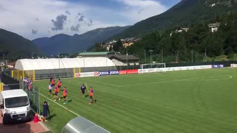 Sampdoria, primi esercizi per i blucerchiati al centro sportivo di Temù 