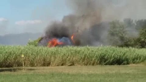 Incendio a Sarzana vicino all'autostrada: le immagini 