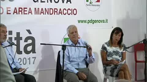 Bucci alla Festa dell'Unità presenta a Galletti la lista della spesa