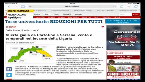 Allerta gialla da Portofino a Sarzana: la previsioni dell'Arpal