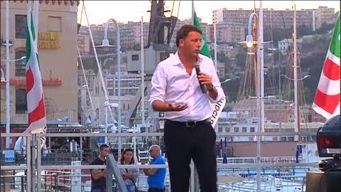 Renzi alla festa dell'Unità di Genova: 