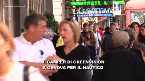 Il camper di Green Vision a Genova per il Salone Nautico