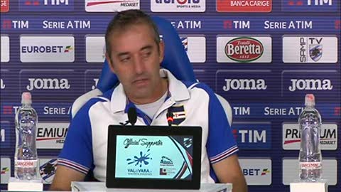 Sampdoria, Giampaolo festeggia dopo il Milan: 