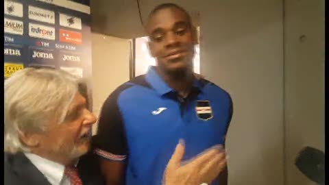 Sampdoria, la gioia di Zapata: 