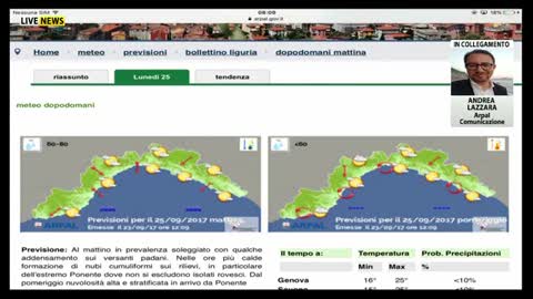 Meteo, le previsioni del tempo di Arpal