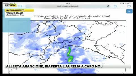 Maltempo, le previsioni dell'Arpal per l'inizio della settimana 