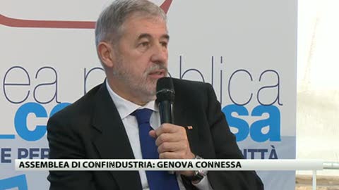 Assemblea pubblica Confindustria 'Genova_connessa', l'intervento del Sindaco di Genova Marco Bucci