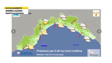 Le previsioni del tempo di Arpal 