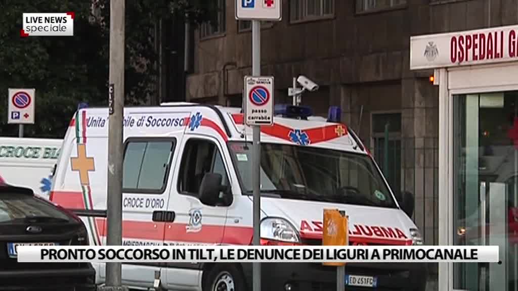 Pronto soccorso in tilt, le denunce dei liguri a Primocanale/2